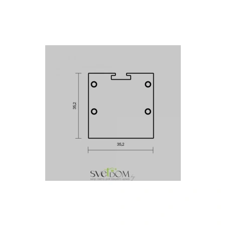 Комплект заглушек (для профиля 72x36) 2 шт., ALM-7236T-S-EC 642083 Maytoni