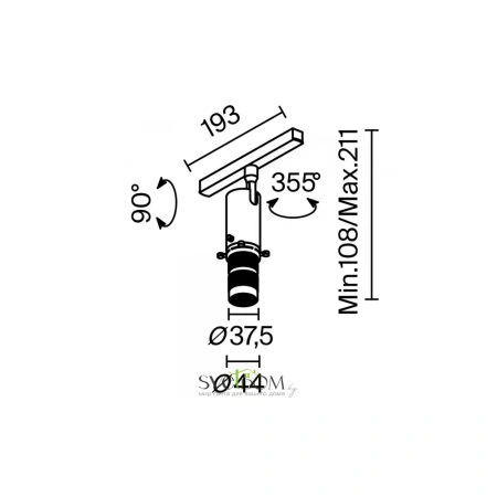 Трековый светильник Technical TR108-4-10W3K-DS-B Maytoni