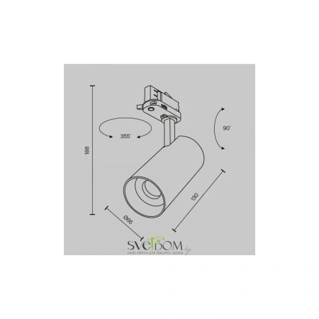 Трековый светильник Technical TR197-3-20WCCT-M-B Maytoni