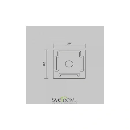 Комплект заглушек (для профиля 25x22) 2 шт., ALM-2522-B-EC 642066 Maytoni
