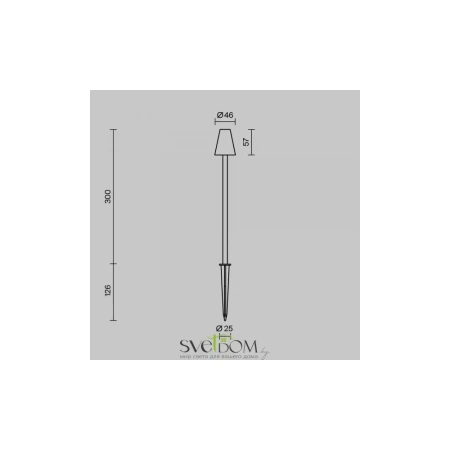Ландшафтный светильник Maytoni O504FL-L1B3K Cane, 1,5Вт, LED, 3000K, Матовый Черный Maytoni