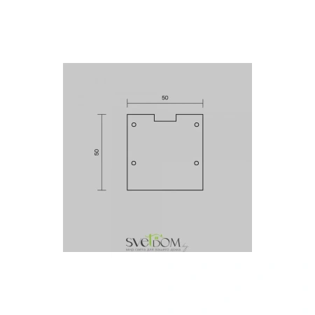 Комплект заглушек (для профиля 50x50) 2 шт., ALM-5050-S-EC 642046 Maytoni