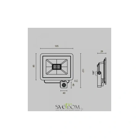 Прожектор Outdoor FL001-L10B4KSR Maytoni