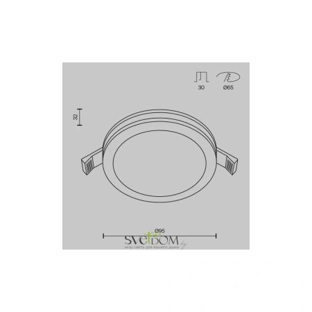 Встраиваемый светильник Technical DL303-L7B Maytoni