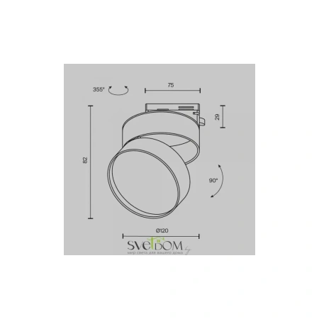 Трековый светильник Technical TR007-1-18W3K-W-1 Maytoni