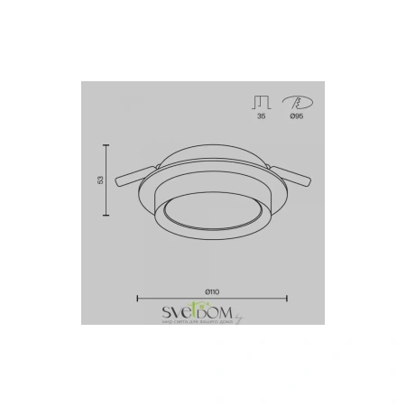 Встраиваемый светильник Technical DL086-GX53-RD-WS Maytoni