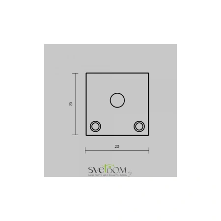 Комплект заглушек (для профиля 20x20) 2 шт., ALM-2020B-EC 642077 Maytoni