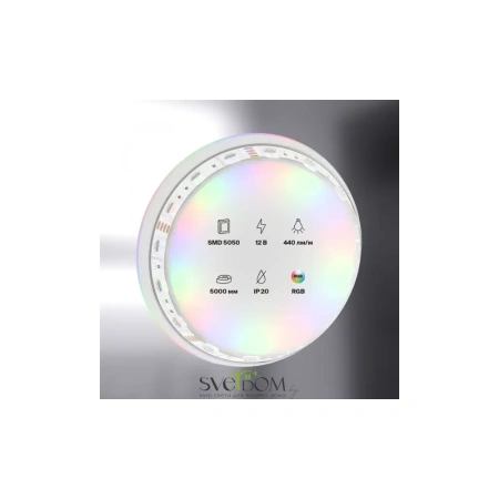 Светодиодная лента 12В 5050 14,4Вт/м RGB 5м IP20 10134 Maytoni