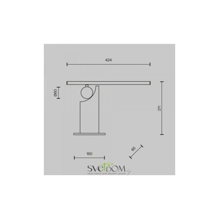 Настольный светильник Maytoni MOD467TL-L9B3K Monumento, 9Вт, LED, 3000K, Черный Maytoni