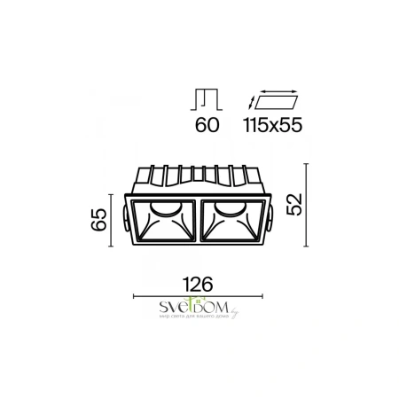 Встраиваемый светильник Technical DL043-02-10W4K-D-SQ-W Maytoni