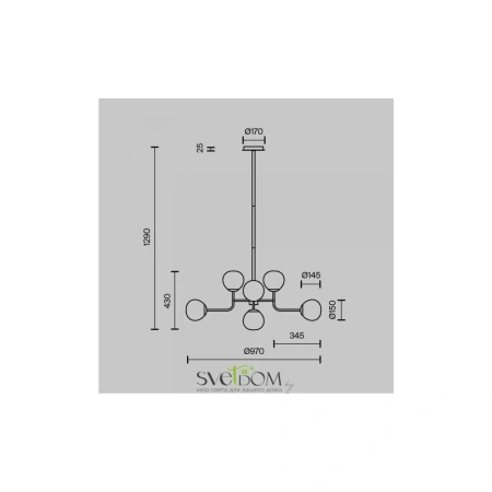 Подвесной светильник Maytoni MOD221-PL-08-N Maytoni