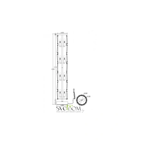 Напольный светильник (торшер) Maytoni MOD043FL-08CH Maytoni