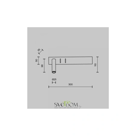 Настенный светильник (бра) Technical C031WL-L8B3K Maytoni