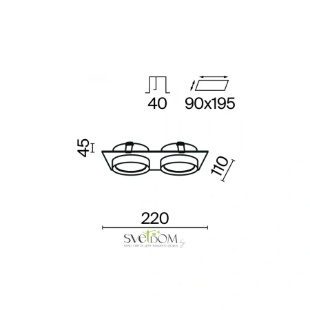 Встраиваемый светильник Technical DL086-02-GX53-SQ-W Maytoni