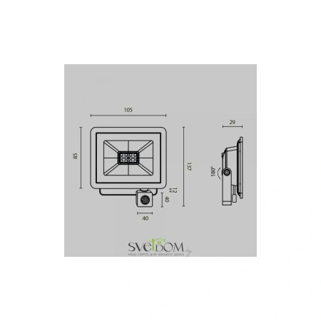 Прожектор Outdoor FL001-L10B6KSR Maytoni