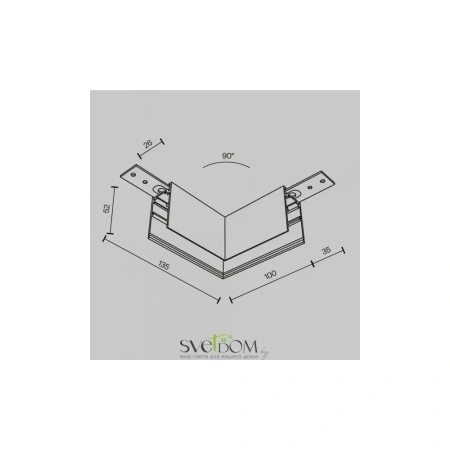 Коннектор угловой Exility накладной белый TRA034HCL-41W Maytoni