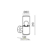 Настенный светильник (бра) Outdoor O432WL-01GF Maytoni