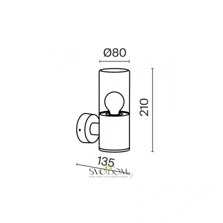 Настенный светильник (бра) Outdoor O432WL-01GF Maytoni