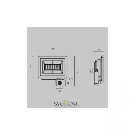 Прожектор Outdoor FL001-L30B4KSR Maytoni