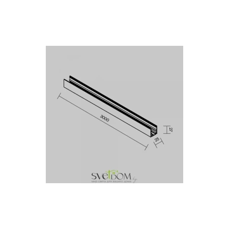 Профиль для уличной трековой системы Outdoor O-TR002OH-P-B3M Maytoni