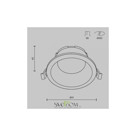 Встраиваемый светильник (Набор) Maytoni DL126-GX53-B Share, 12Вт, 1xGX53, Черный, IP 44 Maytoni