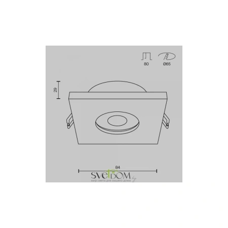 Встраиваемый светильник Technical DL083-01-GU10-SQ-W Maytoni