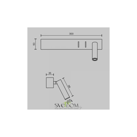 Настенный светильник (бра) Technical C031WL-L8B3K1 Maytoni