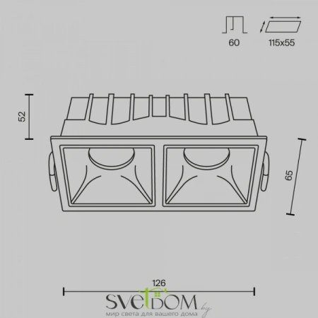 Встраиваемые светильники Maytoni DL043-02-10W3K-SQ-W от Магазина Svetdom.by