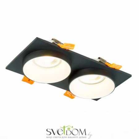 ST206.428.02 Св-к встр. Черный GU10 2*50W  IP20 L175xW92xH38 220V Без ламп Встраиваемые светильники ST LUCE