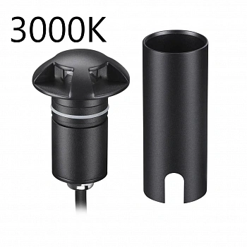 6662/3GL3 NATURE ODL25 черный/металл Встраиваемый грунтовый светильник IP67 LED 3W 3000K 12V/24V WALD (нужен драйвер 357781/357782)