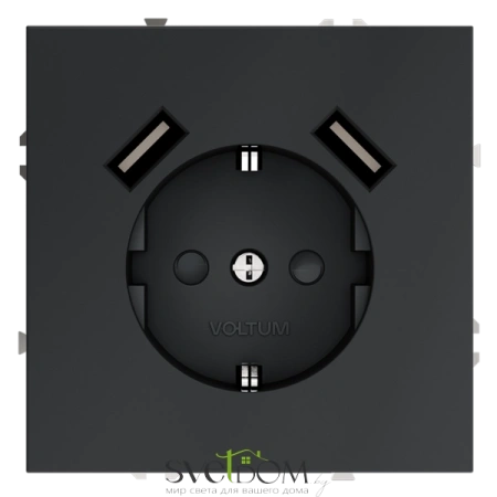 Розетка с USB, А+А Voltum S70 VLS040407  Voltum VLS040407