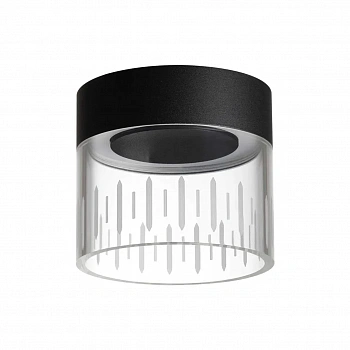 359002 OVER NT23 195 черный Светильник накладной светодиодный IP20 LED 4000K 10W 85-265V AURA