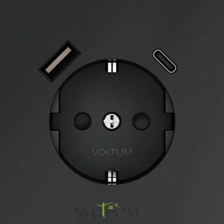 Розетка с USB, A+C Voltum S70 VLS040507  Voltum