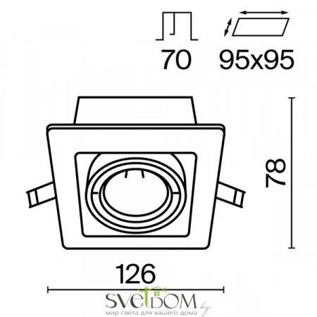Встраиваемые светильники Maytoni DL008-2-01-W от Магазина Svetdom.by