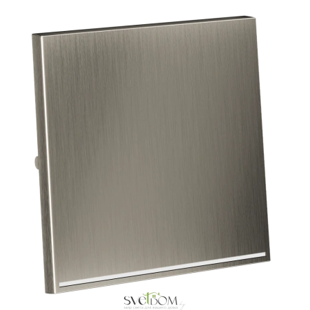 Клавиша с подсветкой для одноклавишного выключателя Voltum VLSM000211 S70 METAL, никель Voltum VLSM000211