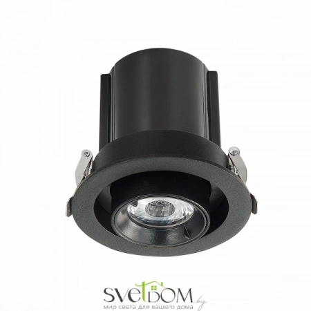 ST702.338.12 Св-к встр. Черный LED 1*12W 3000K 900Lm Ra80 24° IP20 D90xH92 180-240V Встраиваемые светильники ST LUCE