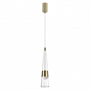 5043/12L L-VISION ODL24 301 глянц.золото/прозрачный/металл/стекло Подвес LED 12W 3000K 1334Лм LUMP