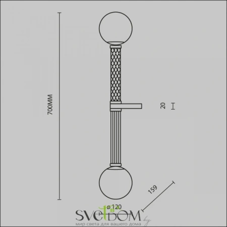 Настенные светильники MOD287WL-02BS Maytoni | Svetdom.by