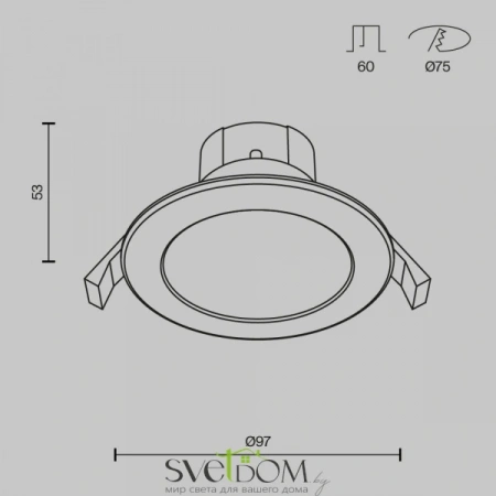 Встраиваемые светильники Maytoni DL015-6-L7W от Магазина Svetdom.by