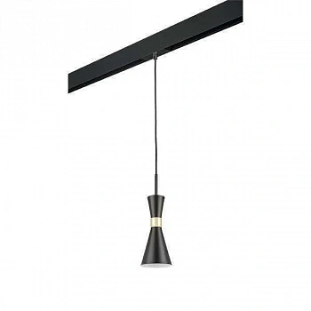 Lightstar PRO816017 Светильник д/1-фазн трека DUMO 1х40W E14 ЧЕРНЫЙ МАТОВЫЙ/ЗОЛОТО (816017+595007)