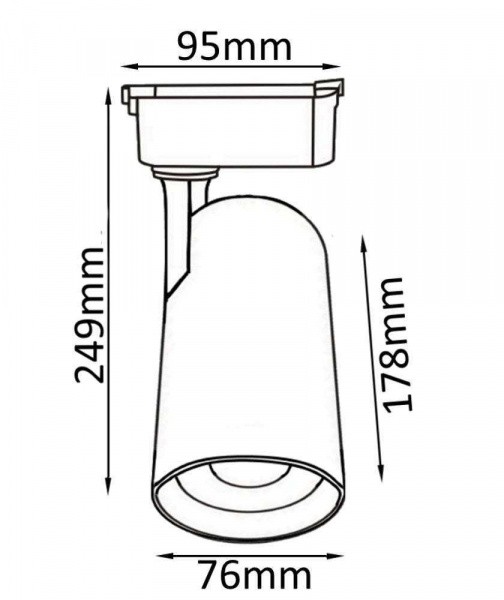 Cветильник трековый однофазный Crystal Lux CLT 0.31 006 30W BL