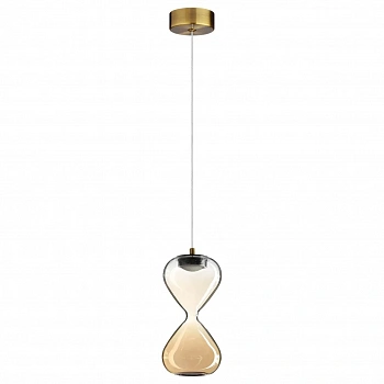 5093/4L PENDANT ODL25 415 античн.бронза/прозрачн./янтарный градиент/металл/стекло Подвес LED 4W 4000K 388Лм GLESSI