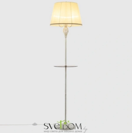 Citilux Вена CL402923T Торшер патина со столиком и кремовым абажуром CITILUX