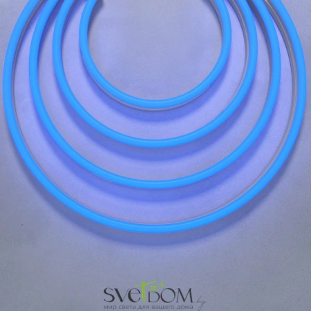 Гибкий неон 1708 24В 9,6Вт/м Blue IP67 5м 200521 | Svetdom.by