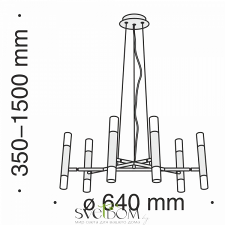 Подвесные светильники Maytoni MOD031PL-12B от Магазина Svetdom.by