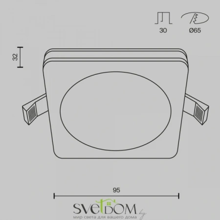 Встраиваемые светильники Maytoni DL2001-L7B от Магазина Svetdom.by