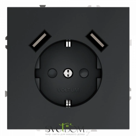 Розетка с USB, А+А Voltum S70 VLS040407  Voltum