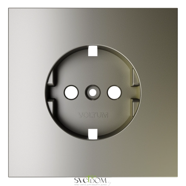 Накладка для розетки с заземлением Voltum S70 Шелк VLS000604 Voltum VLS000604