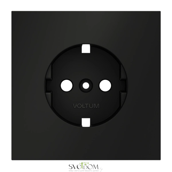 Накладка для розетки с заземлением Voltum S70 Черный VLS000608 Voltum VLS000608