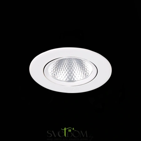 ST211.538.06.24 Св-к встр. Белый LED 1*6W 3000K 480Lm Ra80 24° IP20 D86xH50 220-240V Встраиваемые светильники ST LUCE